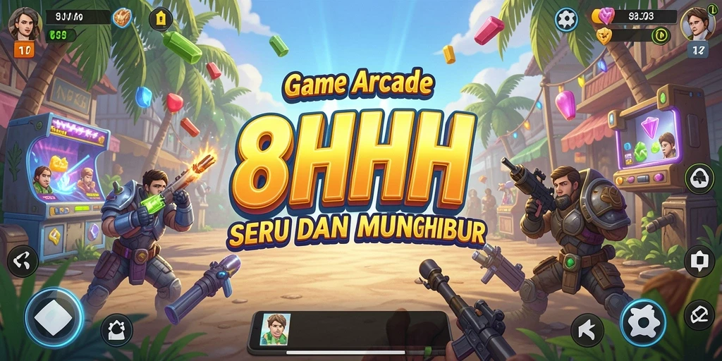 Screenshot utama gameplay seru 8HHH dengan tantangan menarik.