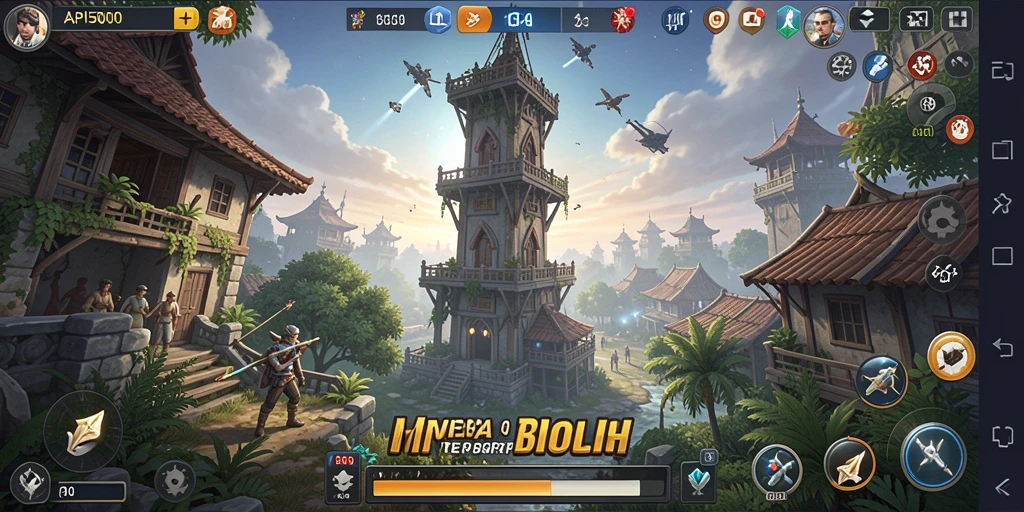 Gameplay seru dan strategis dalam menara pertahanan API5000.