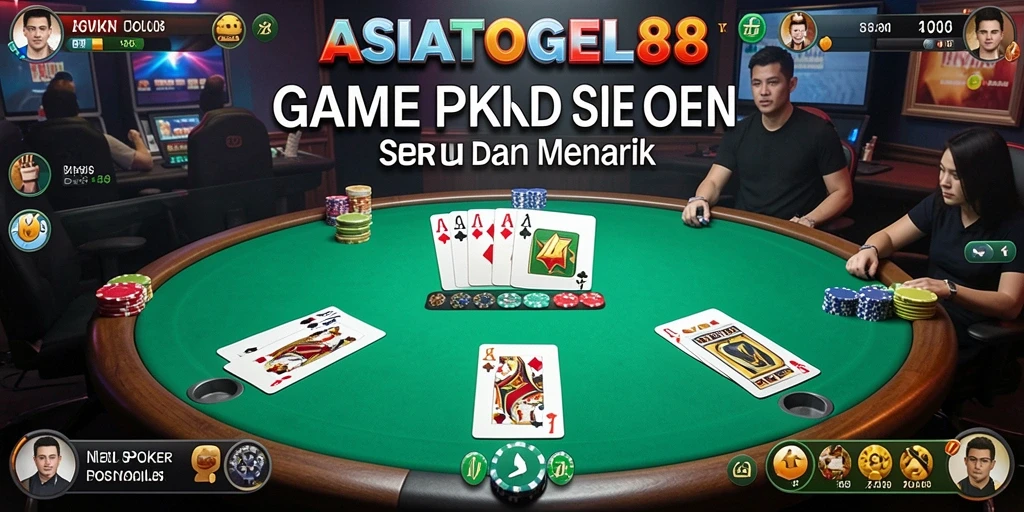 Tampilan permainan poker yang mengasyikkan di ASIATOGEL88.