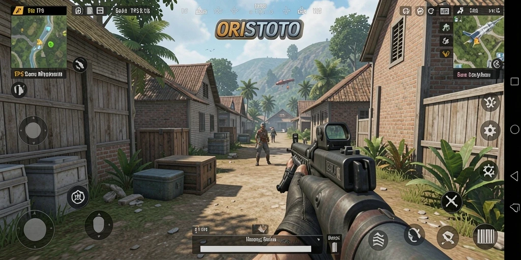 Gameplay ORISTOTO menampilkan aksi tembak-menembak yang mendebarkan.