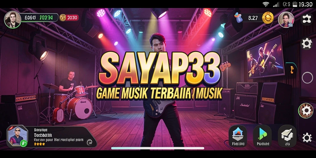 Tampilan gameplay seru di SAYAP33 dengan berbagai lagu pilihan.